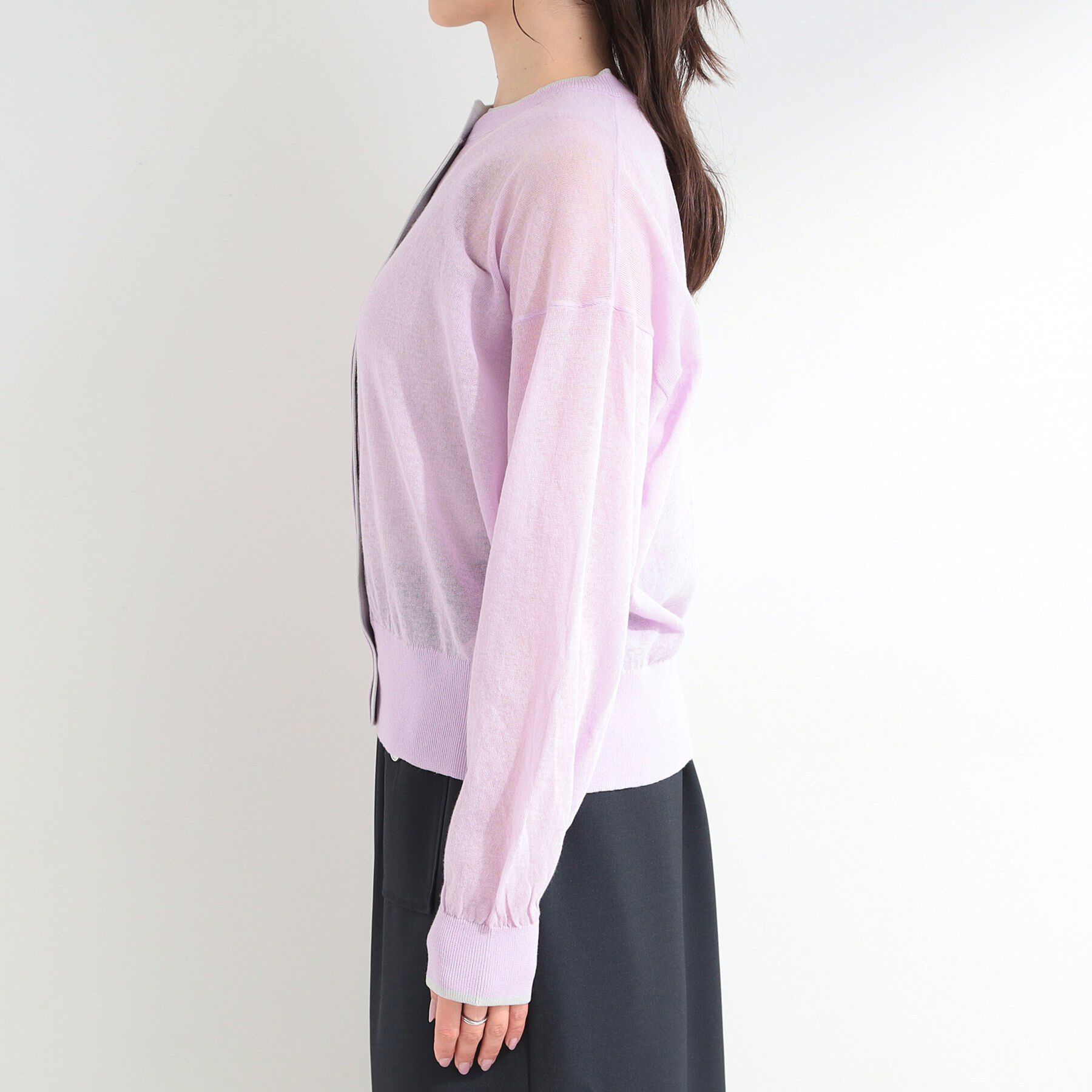 SHOO･LA･RUE「レイヤード風配色カーディガン」|カーディガン|