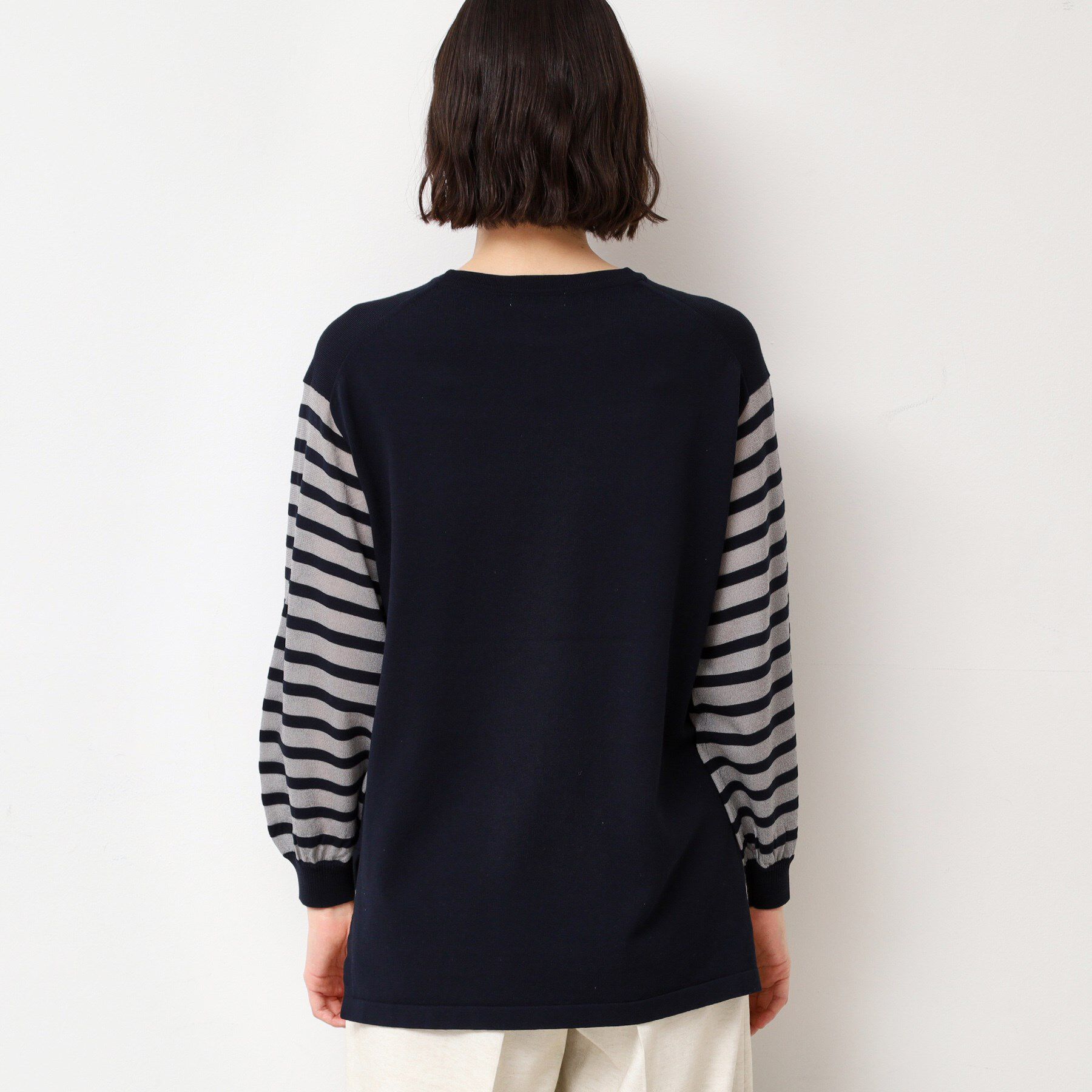 Dessin「【洗える】スリーブボーダーニット（S～L）」|ニット・セーター|