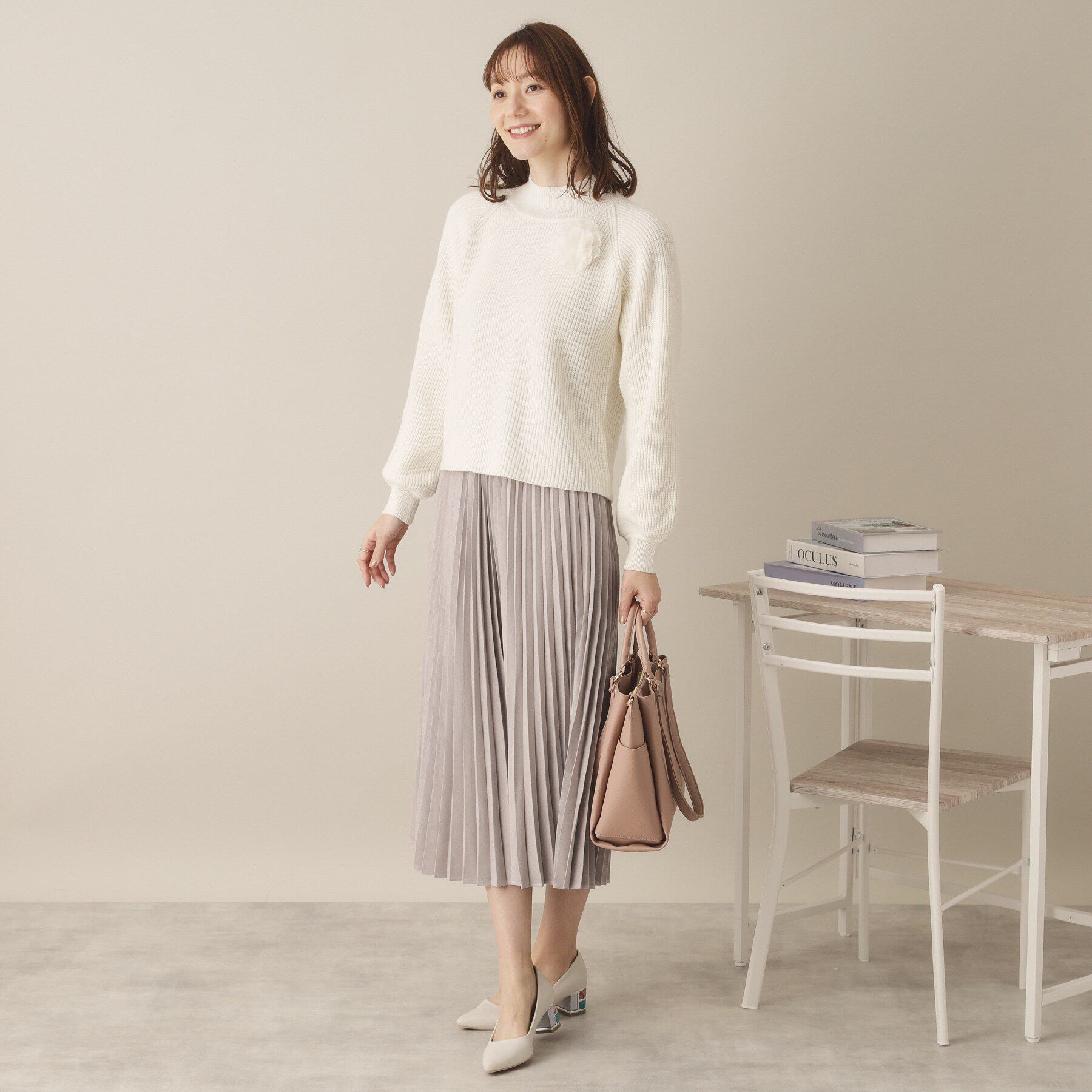 ITS&rsquo;DEMO「【手洗い可】コサージュ付きニット」|ニット・セーター|