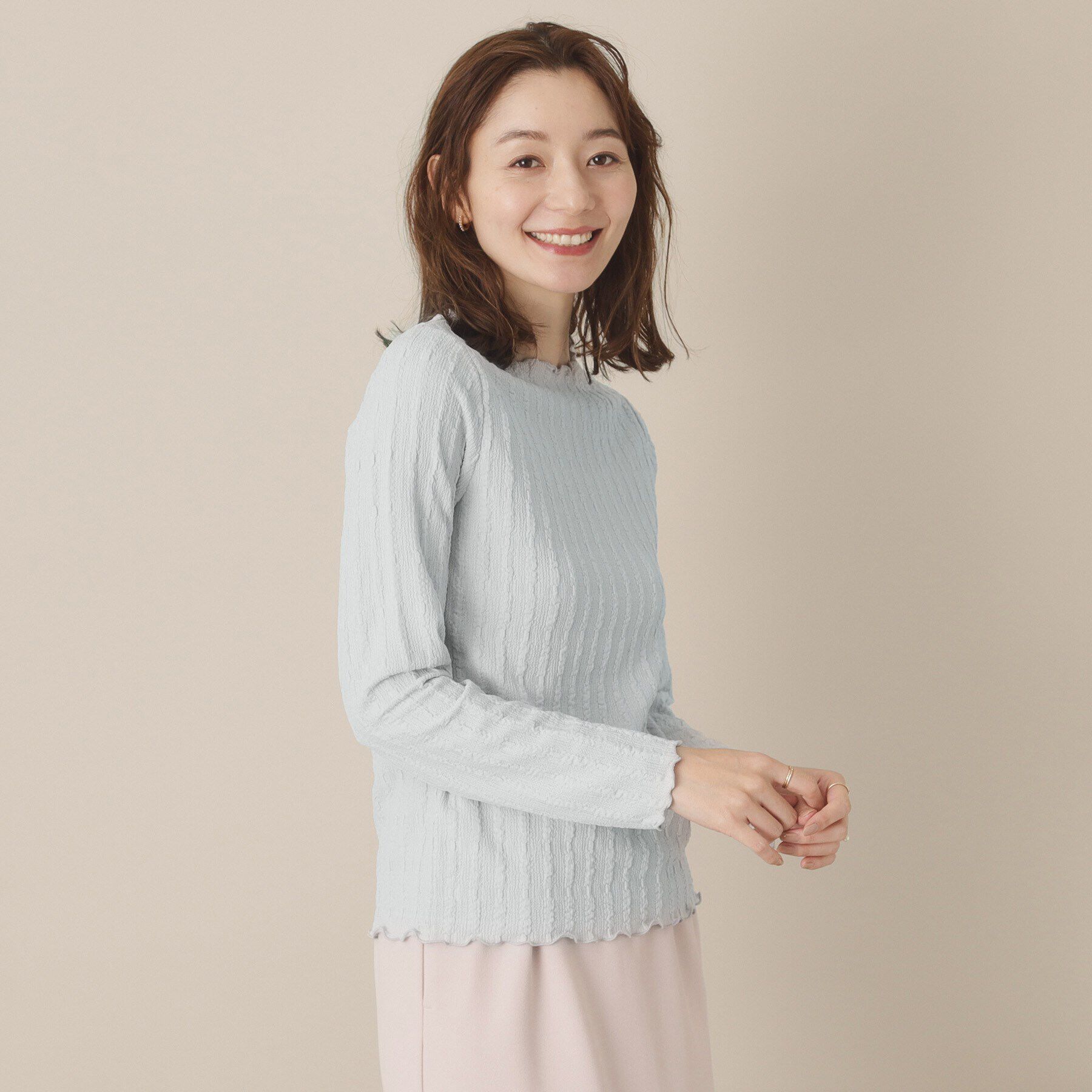 ITS&rsquo;DEMO「【手洗い可】ふくれジャカードプルオーバー」|Tシャツ・カットソー|