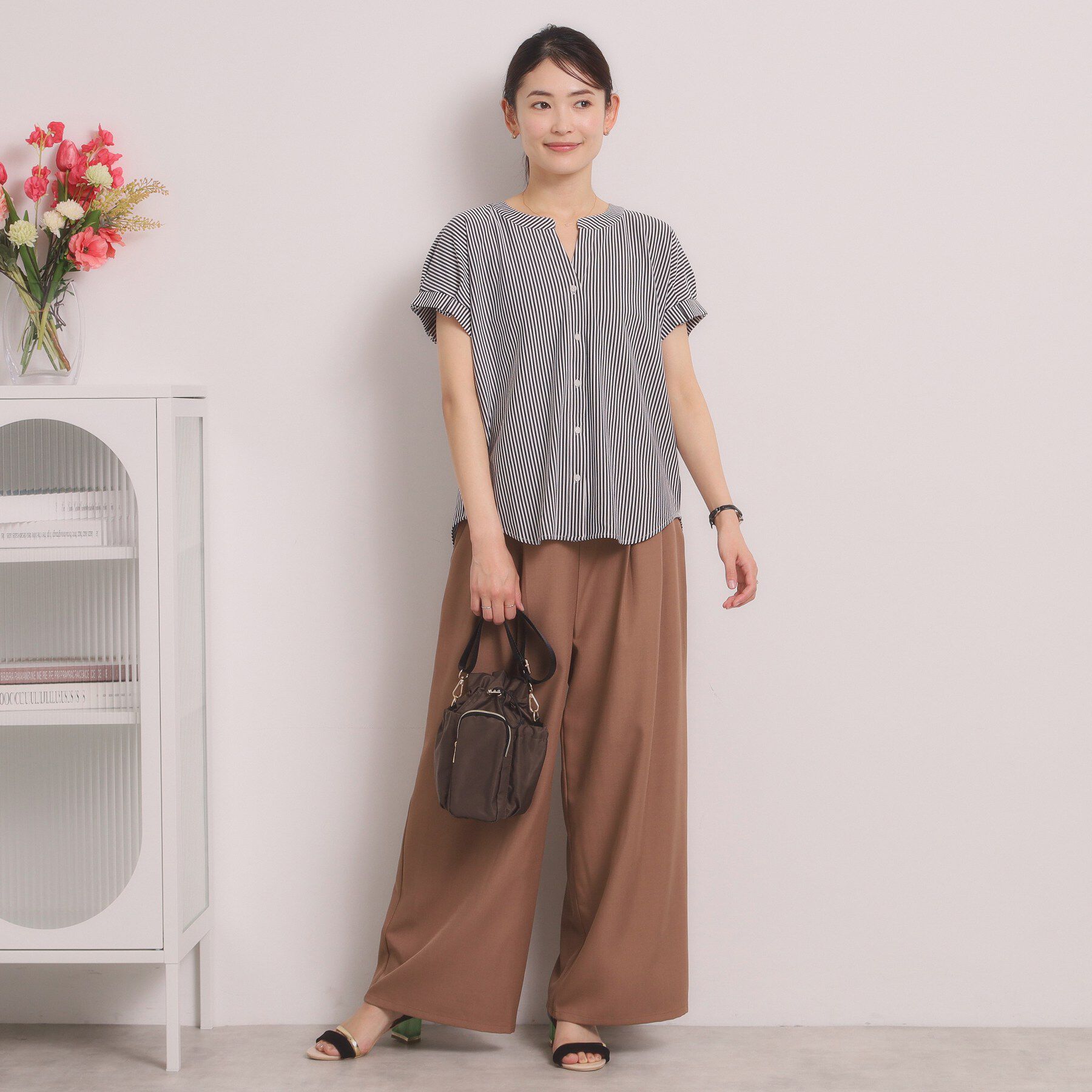 ITS&rsquo;DEMO「【洗濯機OK】カットサッカー前開きトップス」|Tシャツ・カットソー|