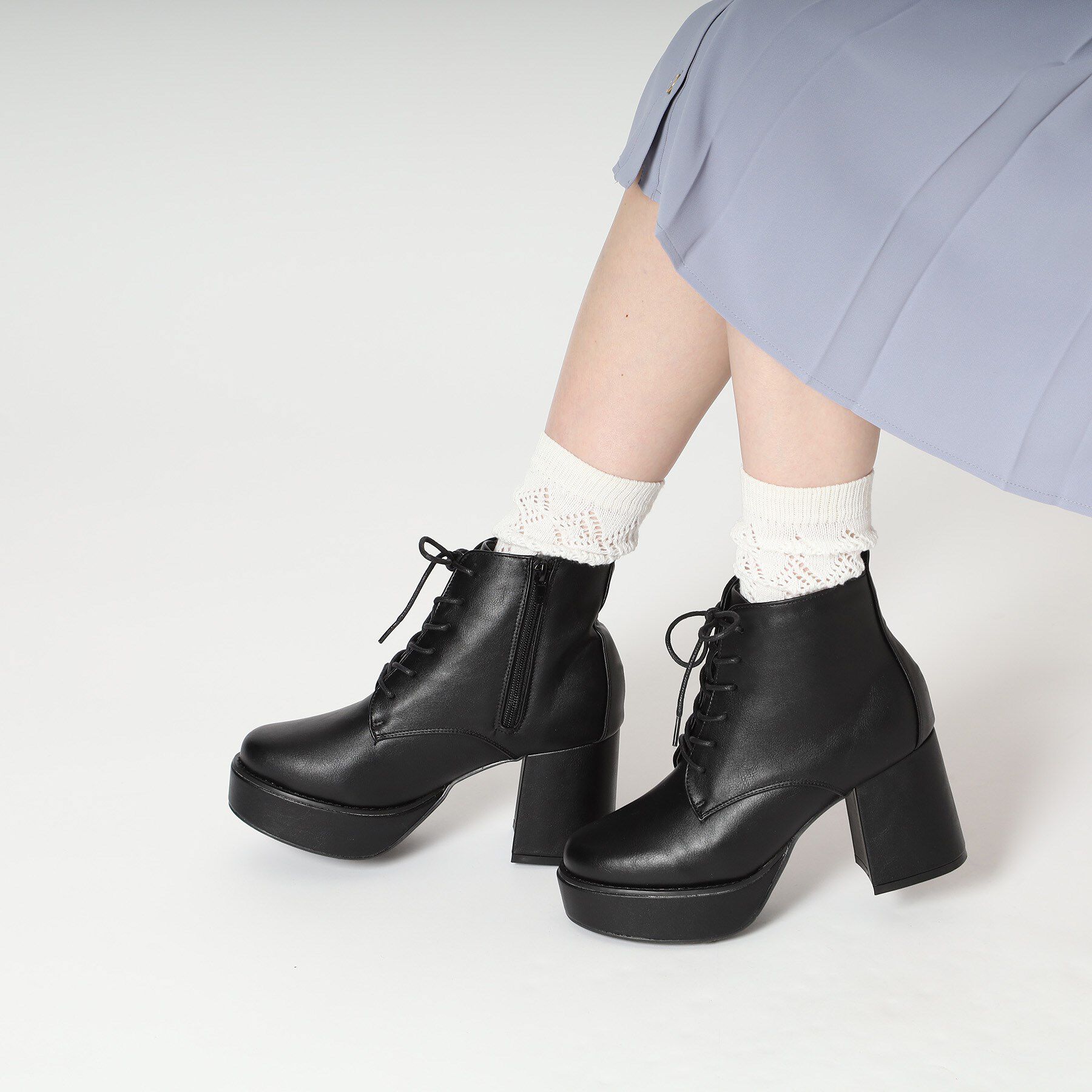 csT&P「厚底レースアップブーツ」|ショートブーツ|