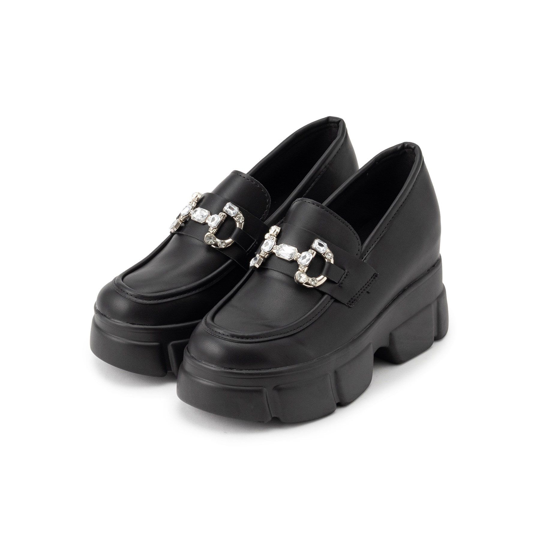 csT&P「厚底キラキラチャーム付きローファーパンプス」|パンプス|