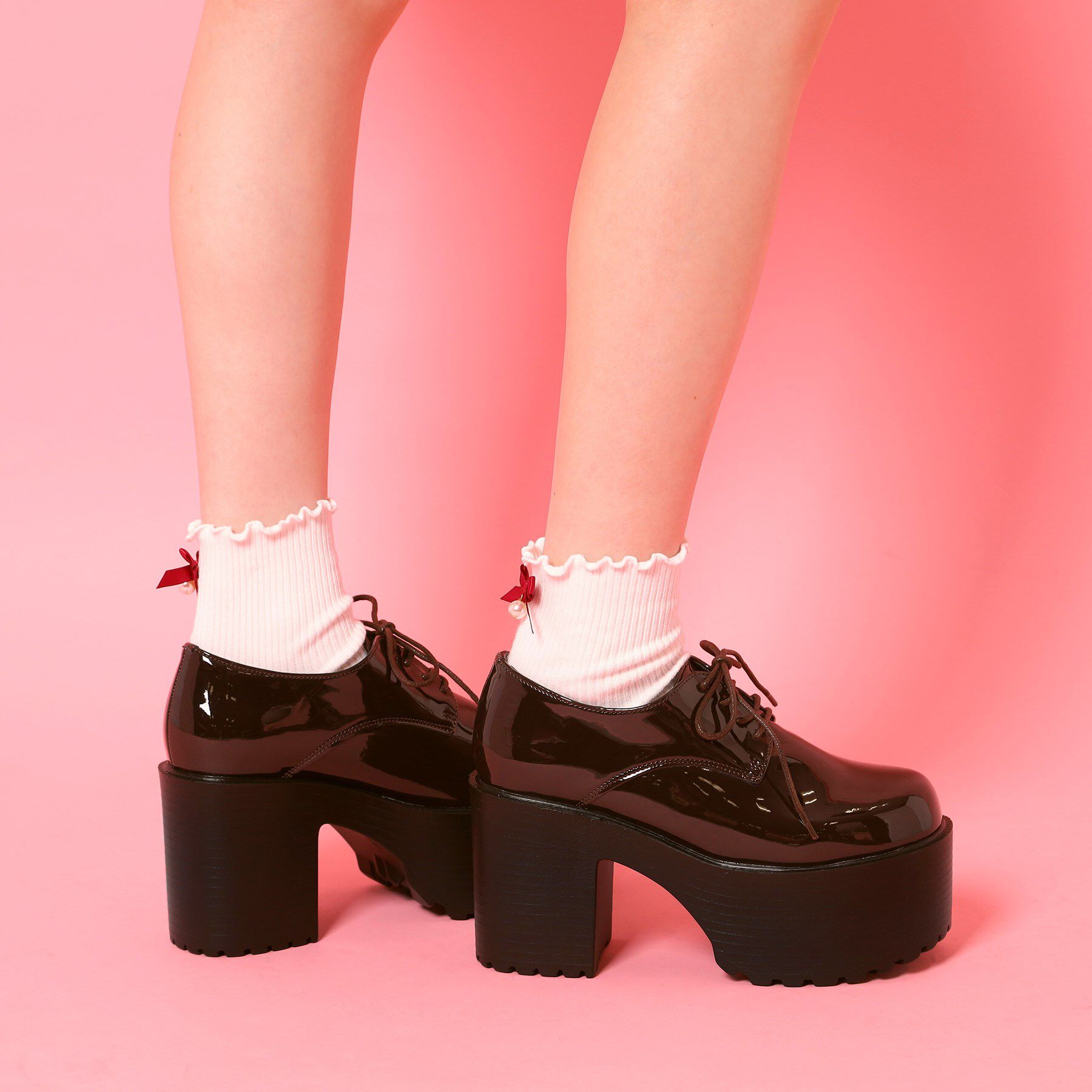 csT&P「厚底レースアップマニッシュパンプス」|パンプス|