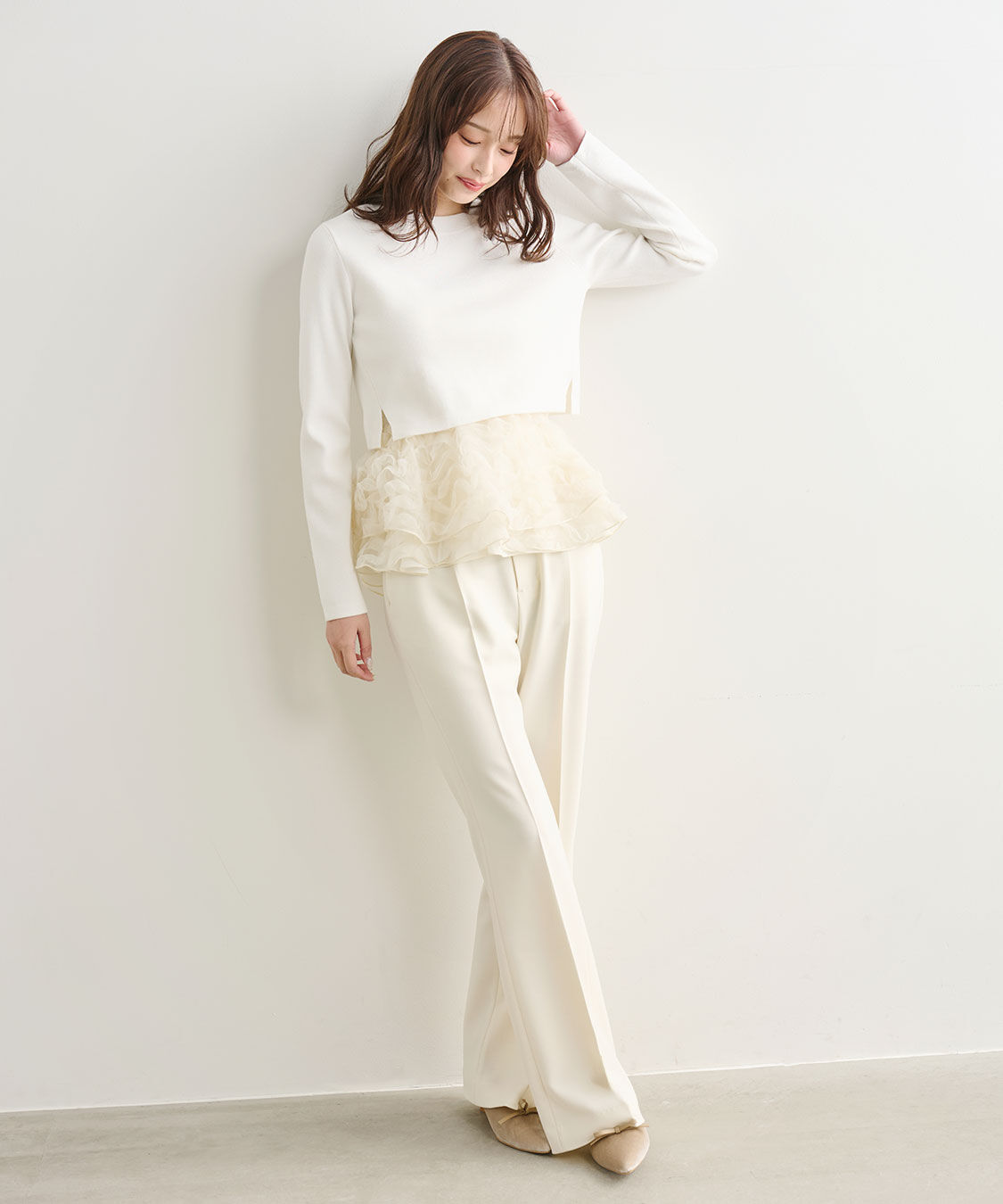 COCO DEAL「スリムフレアパンツ」|スラックス|