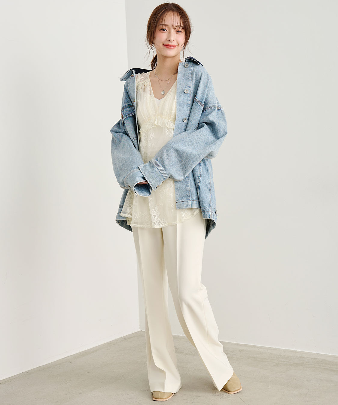 COCO DEAL「スリムフレアパンツ」|スラックス|