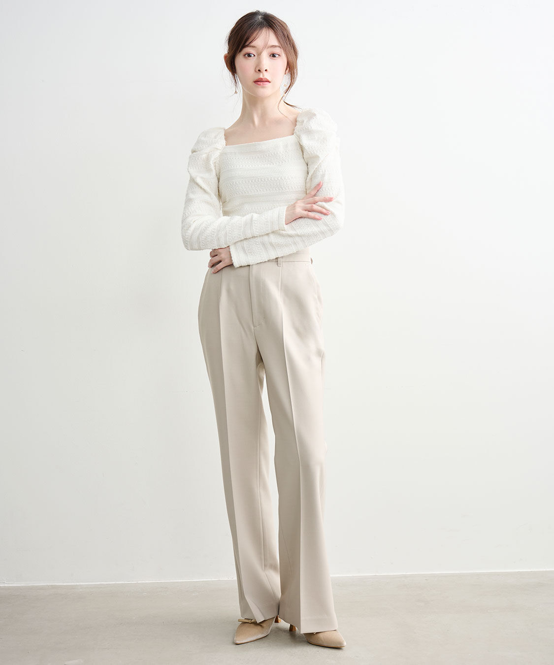 COCO DEAL「スリムフレアパンツ」|スラックス|