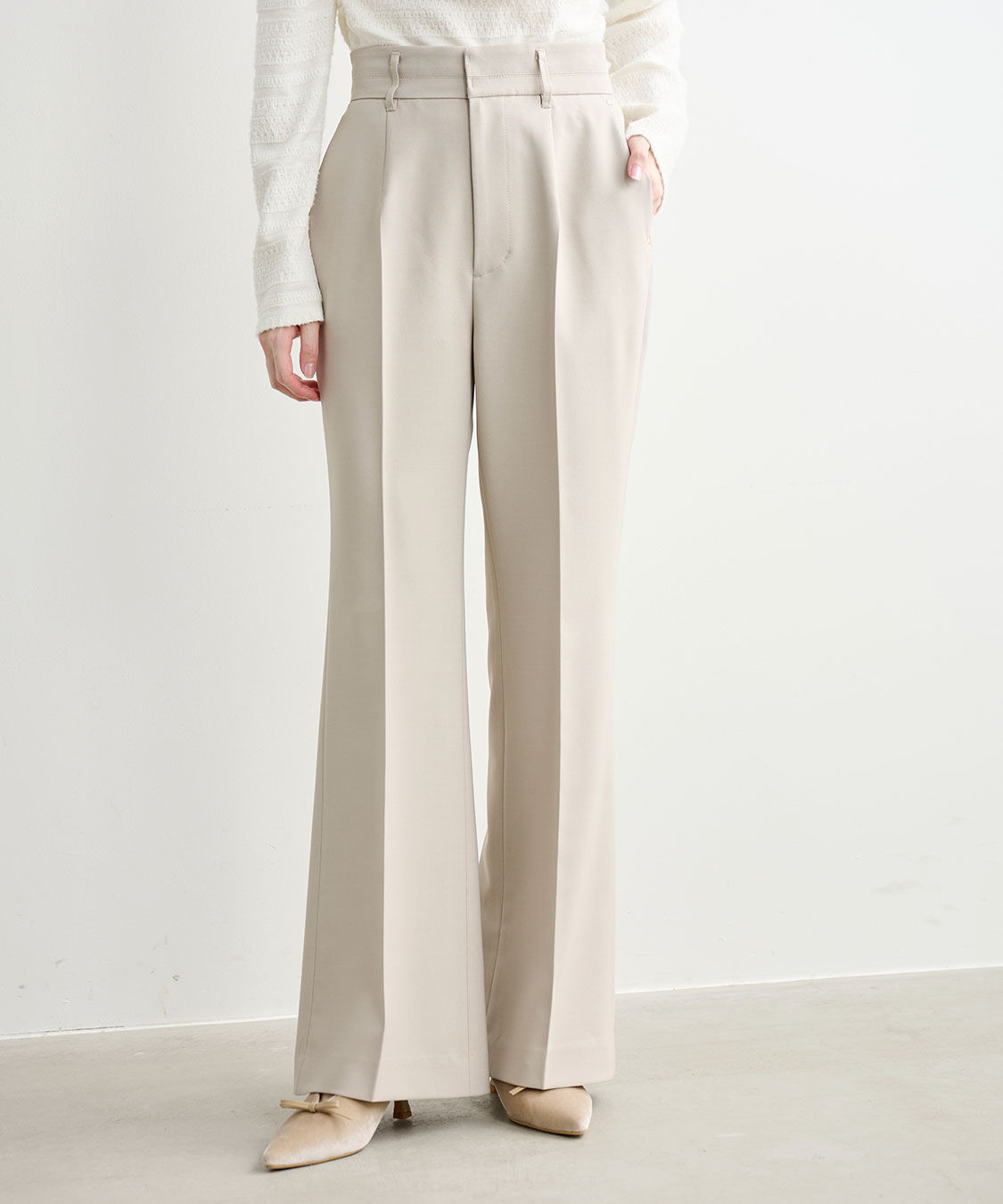 COCO DEAL「スリムフレアパンツ」|スラックス|