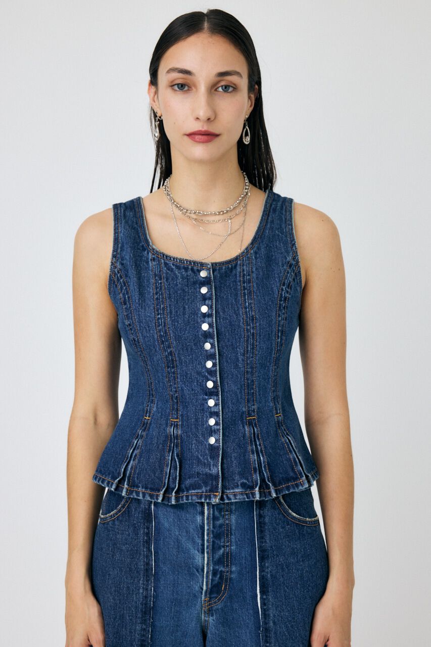 MOUSSY「BUTTON UP デニムトップス」|シャツ・ブラウス|