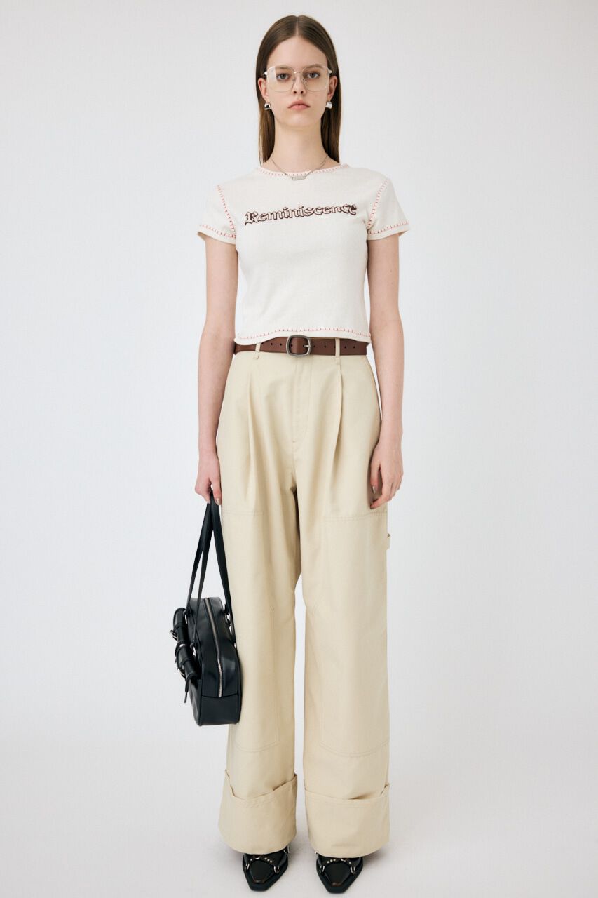 MOUSSY「CONTRAST ステッチ Tシャツ」|Tシャツ・カットソー|