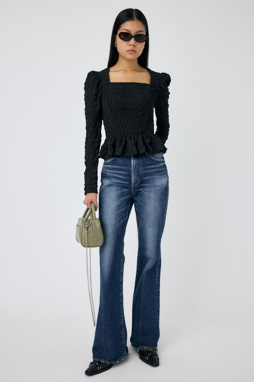 MOUSSY「MVS D/BLU FLARE」|デニム|