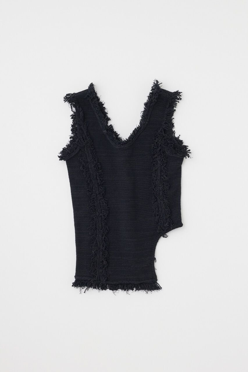 MOUSSY「ツイードニットタンクトップ　オーガニックコットン使用」|タンクトップ|