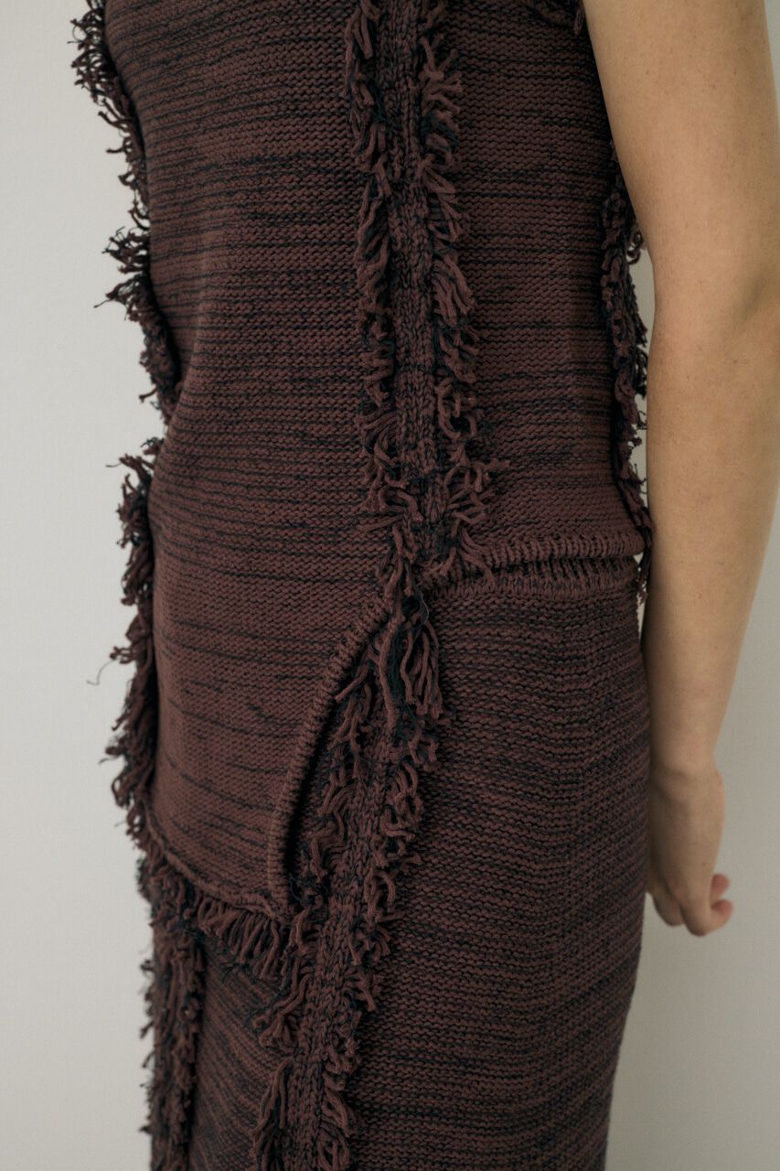 MOUSSY「ツイードニットタンクトップ　オーガニックコットン使用」|タンクトップ|