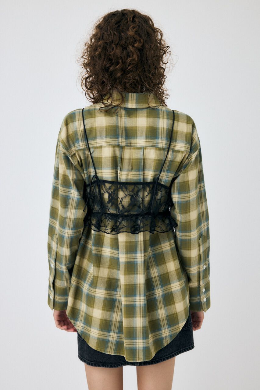 MOUSSY「LACY BUSTIER レイヤードシャツ」|シャツ・ブラウス|