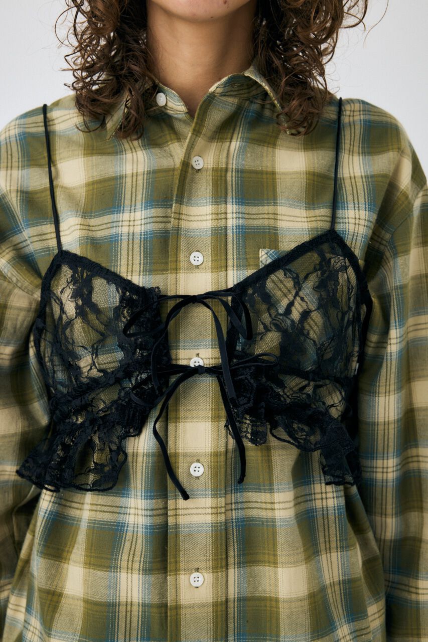 MOUSSY「LACY BUSTIER レイヤードシャツ」|シャツ・ブラウス|