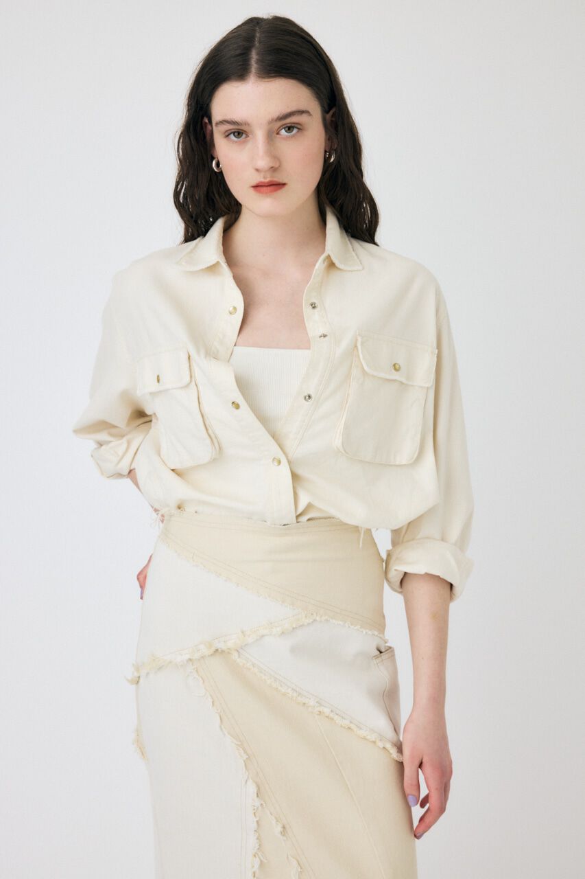 MOUSSY「BLEACH CHECK シャツ」|シャツ・ブラウス|O/WHT1