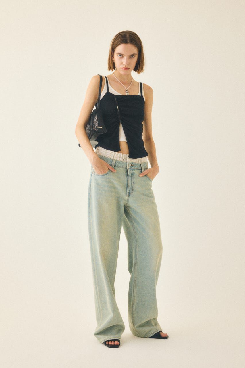 MOUSSY「BOXER LAYERED STRAIGHT デニム」|デニム|