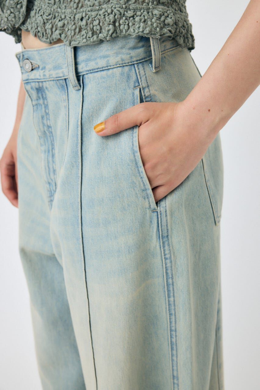 MOUSSY「PIN TUCK COCOON STRAIGHT」|デニム|