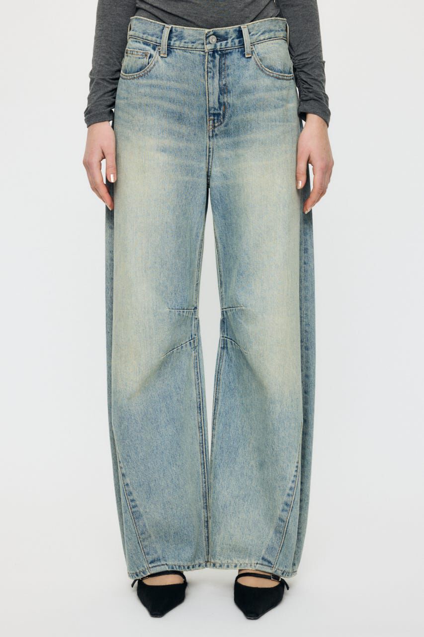 MOUSSY「HORSESHOE バギー」|デニム|L/BLU1