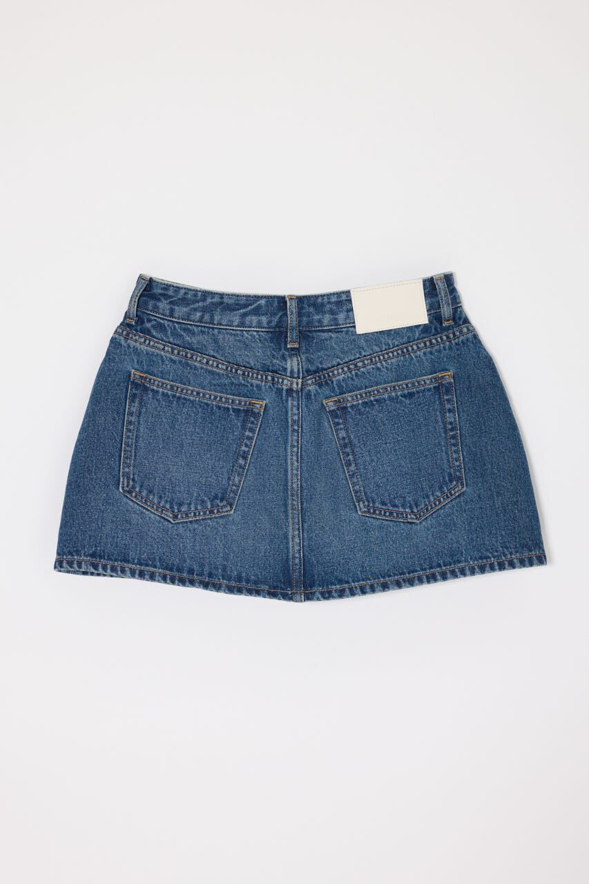 MOUSSY「LOW SLUNG MINI スコート」|デニム|