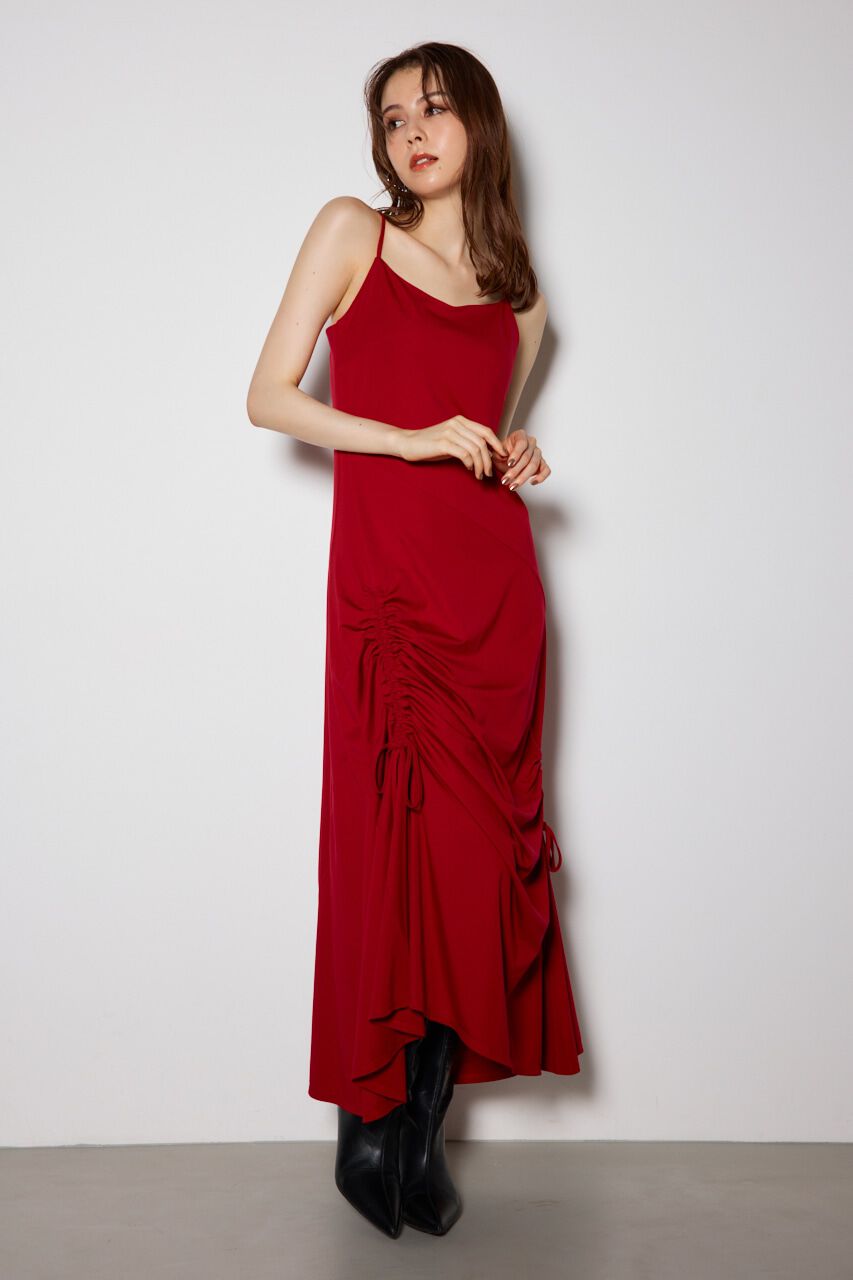 rienda「ドローストリングカットキャミソールワンピース」|ワンピース|