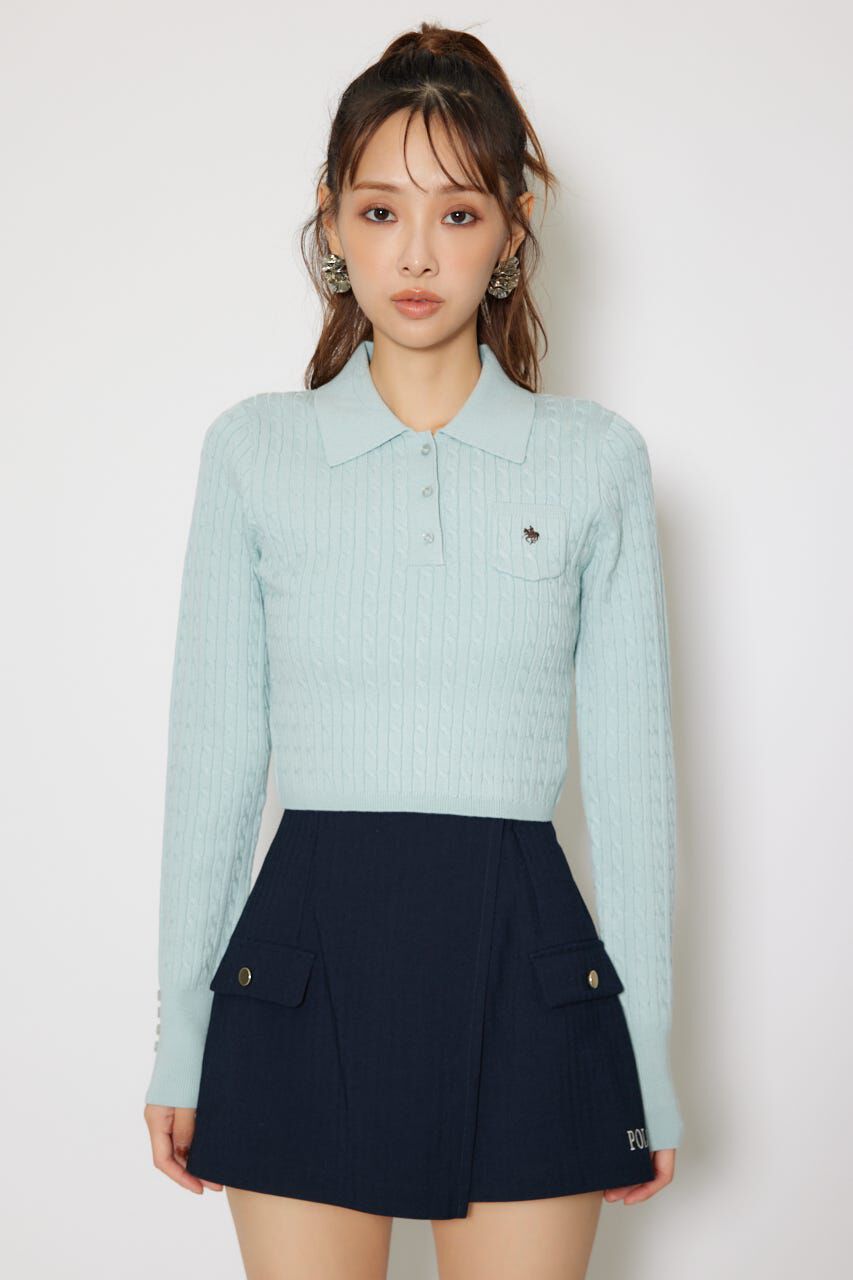 rienda「ケーブルニットトップス」|ニット・セーター|