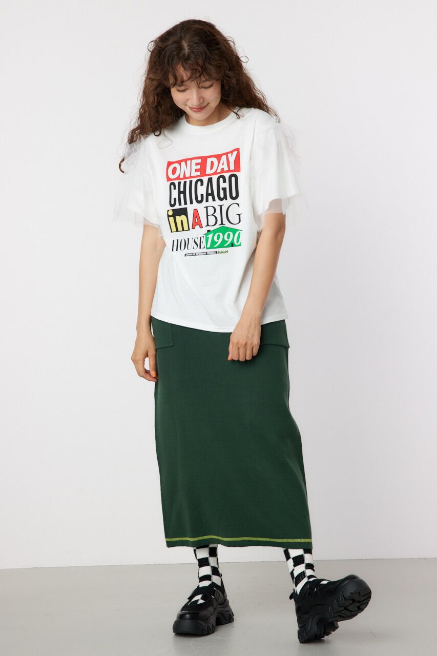 RODEO CROWNS「ONE DAY 袖チュールトップス」|Tシャツ・カットソー|