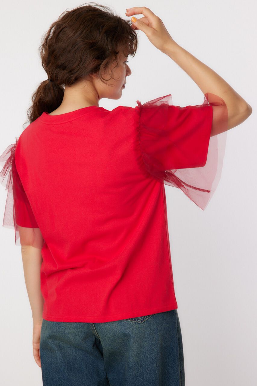 RODEO CROWNS「ONE DAY 袖チュールトップス」|Tシャツ・カットソー|