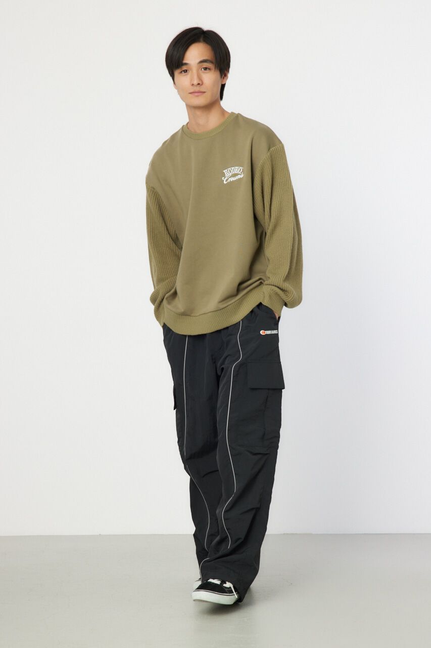 RODEO CROWNS「メンズドッキングロゴニットトップス」|ニット・セーター|