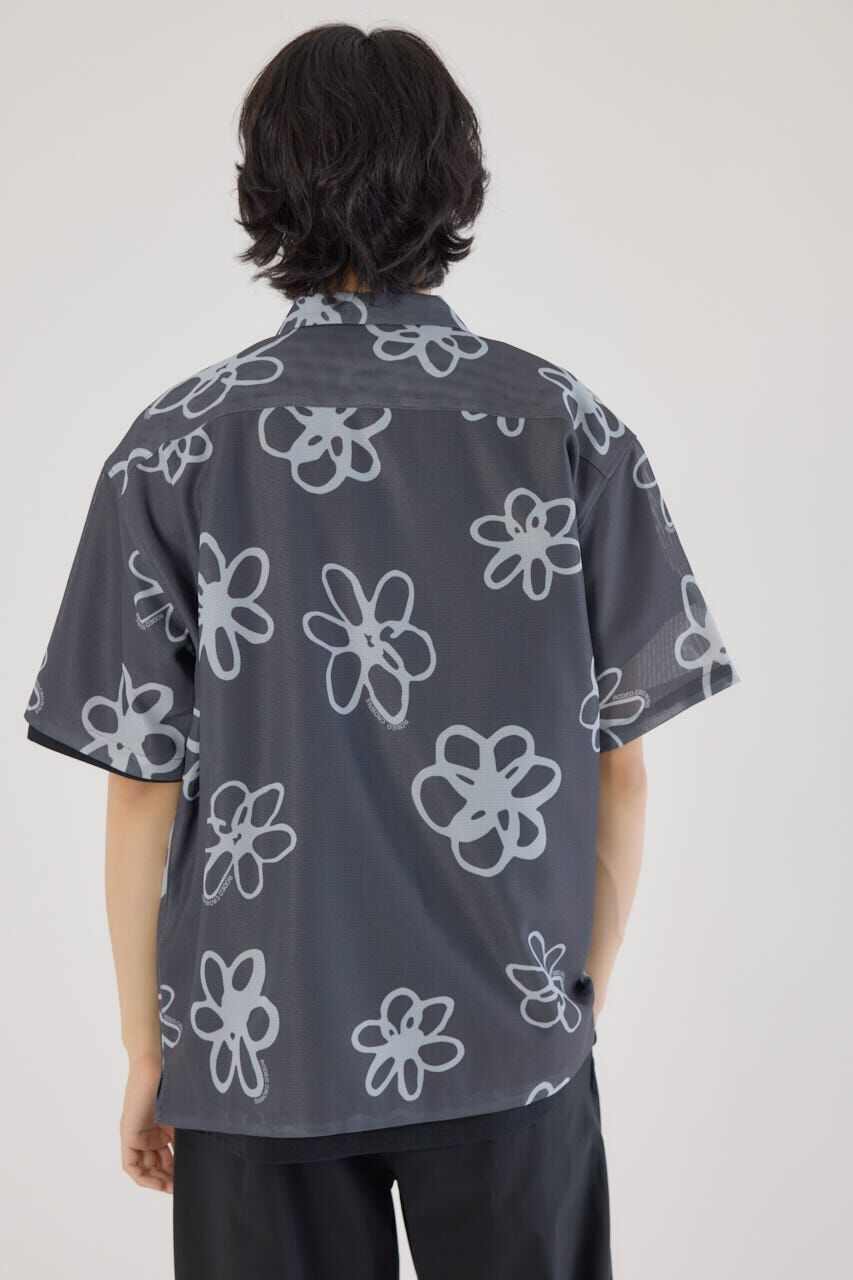 RODEO CROWNS「ポリメッシュフラワーシャツ」|シャツ・ブラウス|