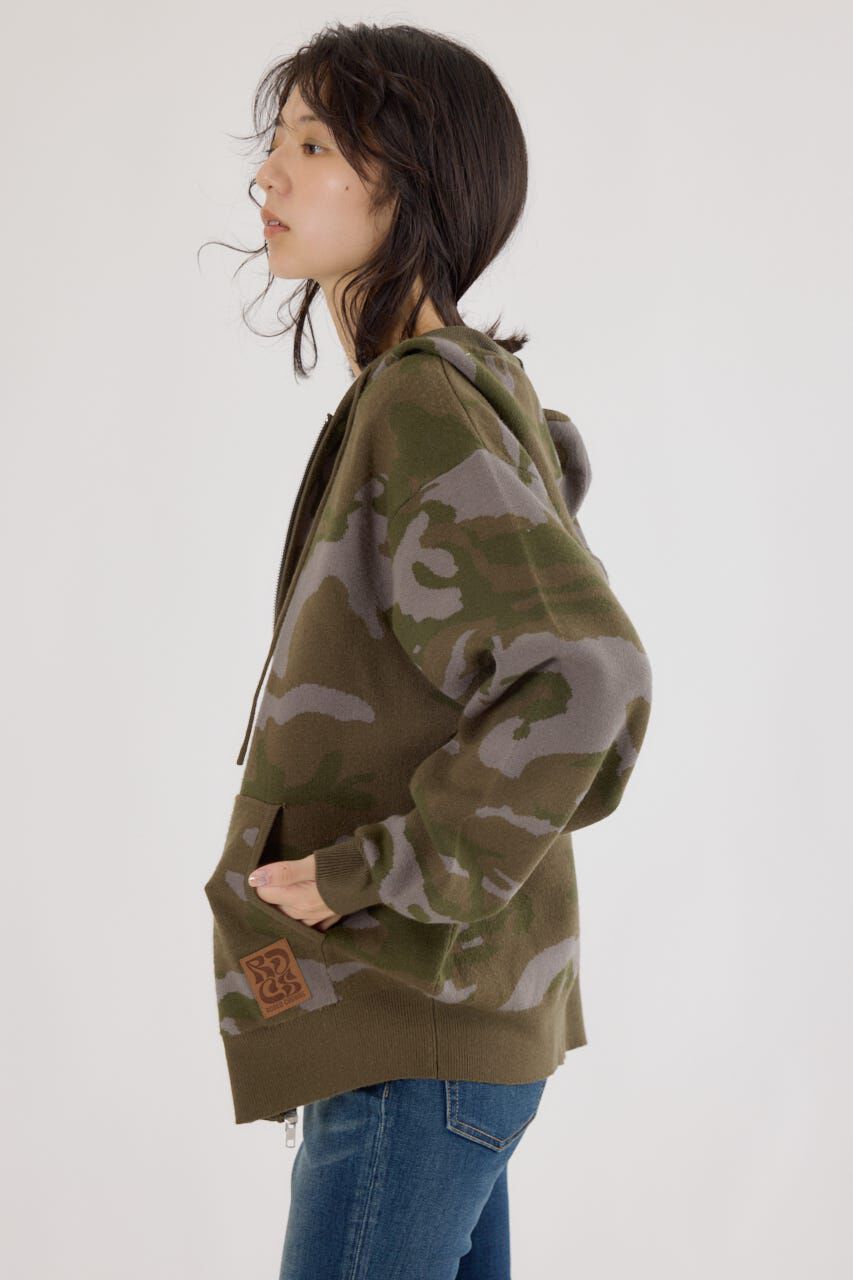 RODEO CROWNS「ジャガードニットジップパーカー」|パーカー|