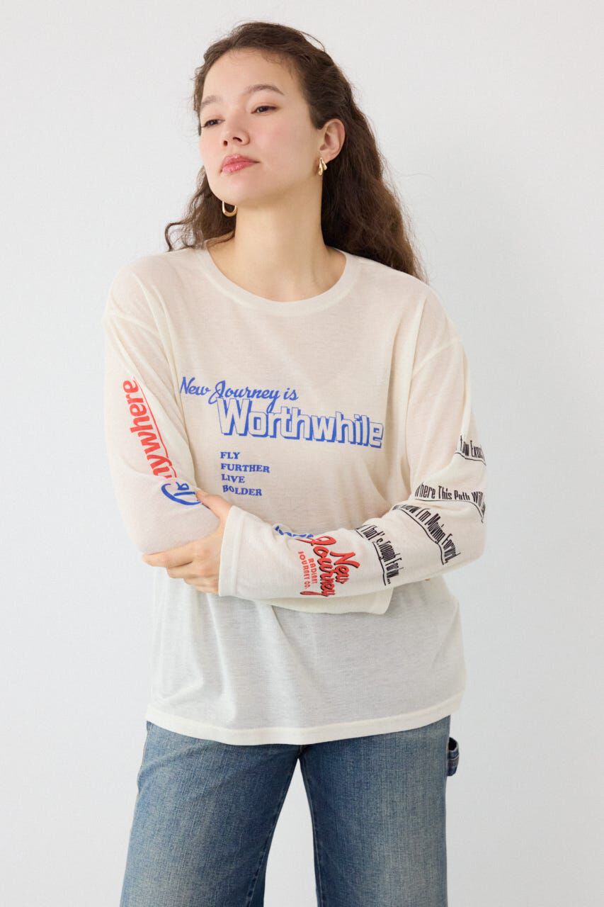 RODEO CROWNS「メッセージロングスリーブ Tシャツ」|Tシャツ・カットソー|