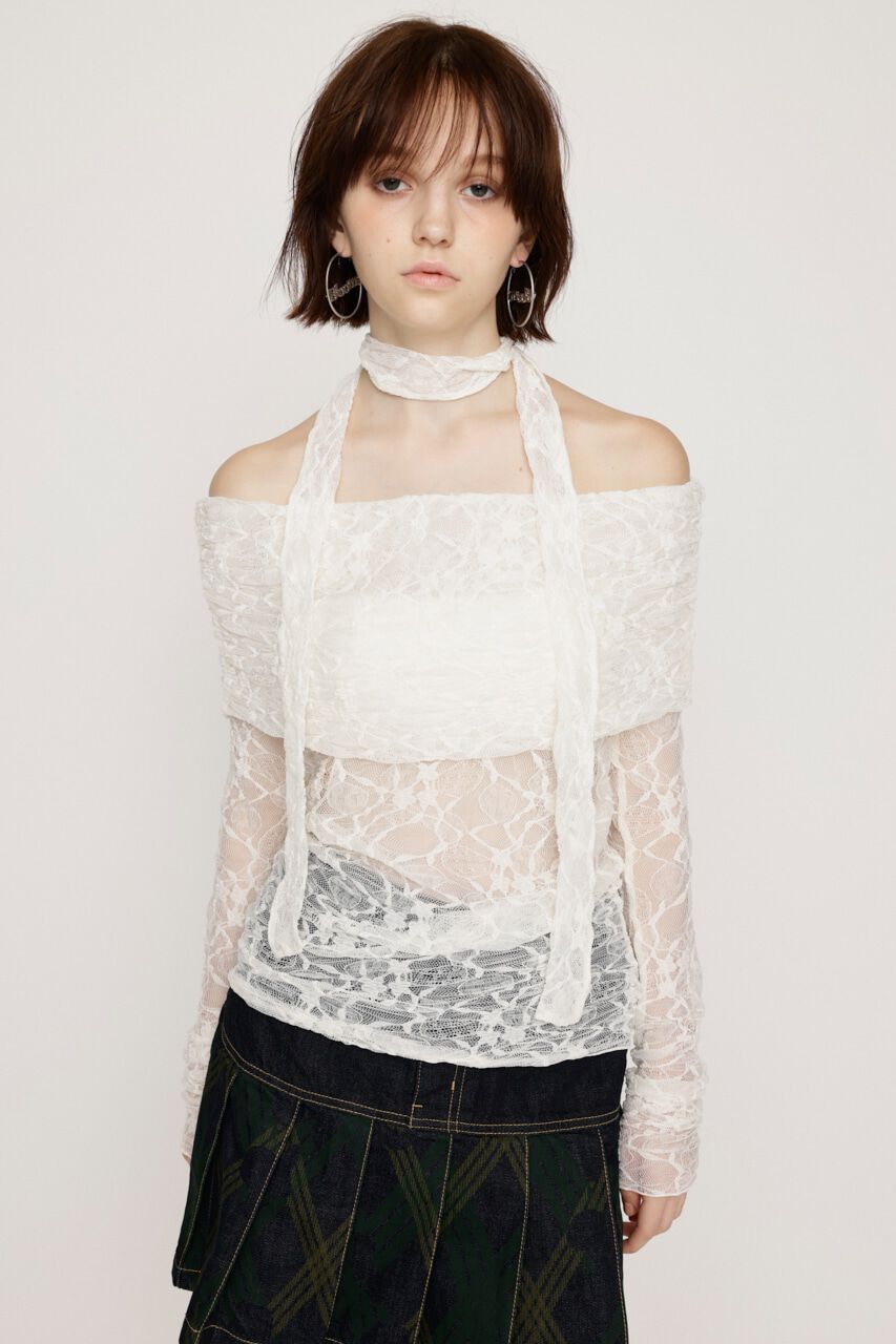 SLY「OFF SHOULDER CUT LACE トップス」|Tシャツ・カットソー|IVOY3