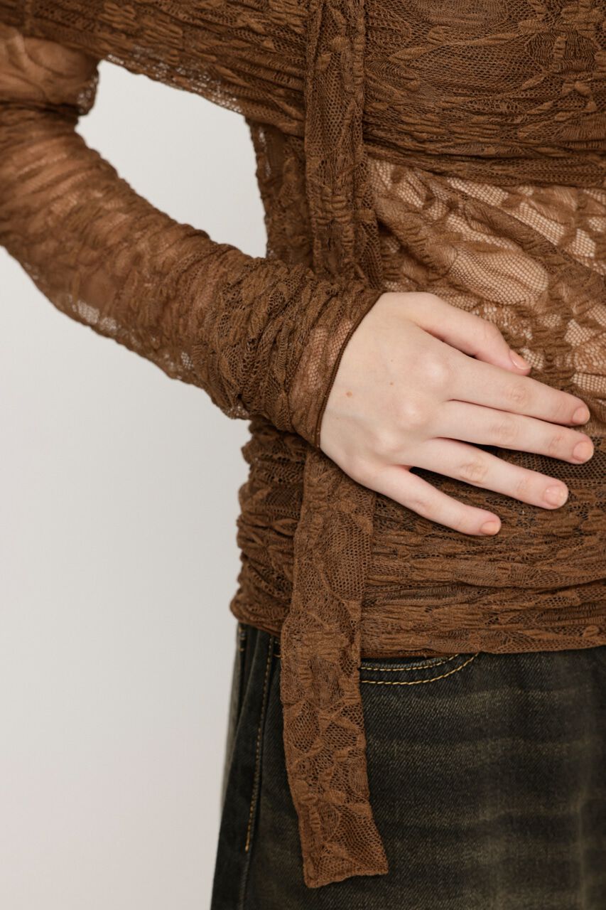 SLY「OFF SHOULDER CUT LACE トップス」|Tシャツ・カットソー|