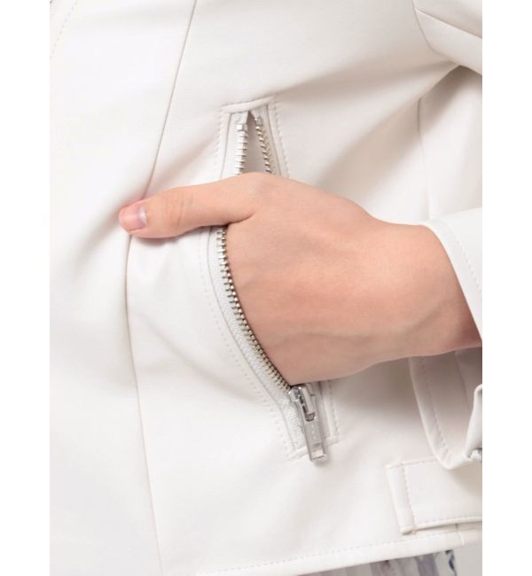 MERCURYDUO「フェイクレザーコンパクトライダースジャケット」|ライダースジャケット|