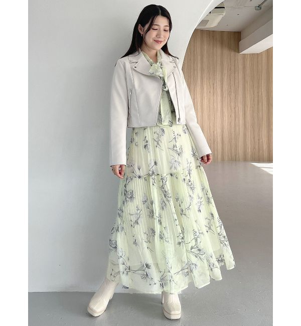 MERCURYDUO「フェイクレザーコンパクトライダースジャケット」|ライダースジャケット|