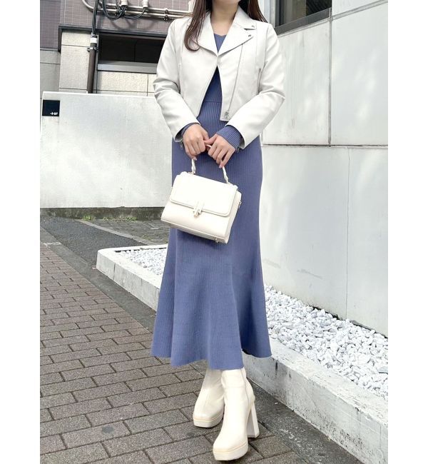 MERCURYDUO「フェイクレザーコンパクトライダースジャケット」|ライダースジャケット|