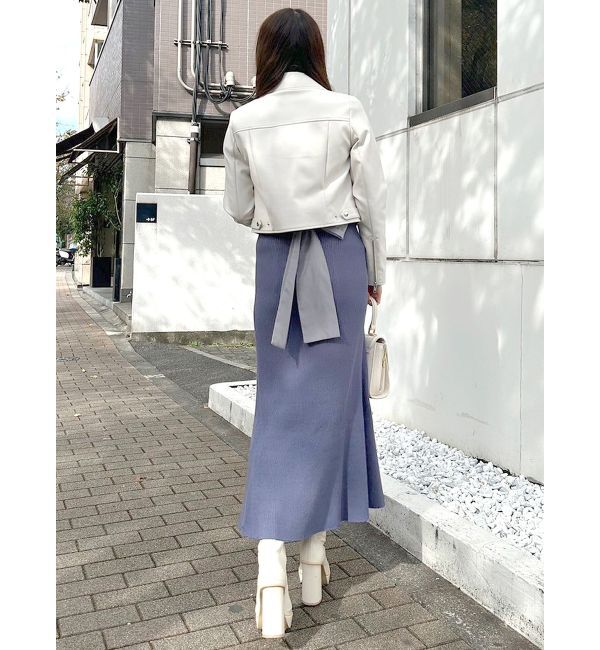 MERCURYDUO「フェイクレザーコンパクトライダースジャケット」|ライダースジャケット|