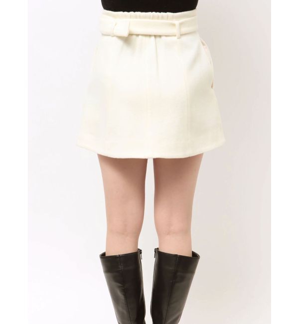 MERCURYDUO「ウールベルテッドミニスカート」|スカート|