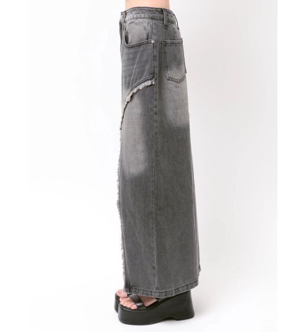 MURUA「フリンジスリットデニムスカート【セットアップ着用可】」|スカート|