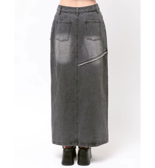 MURUA「フリンジスリットデニムスカート【セットアップ着用可】」|スカート|