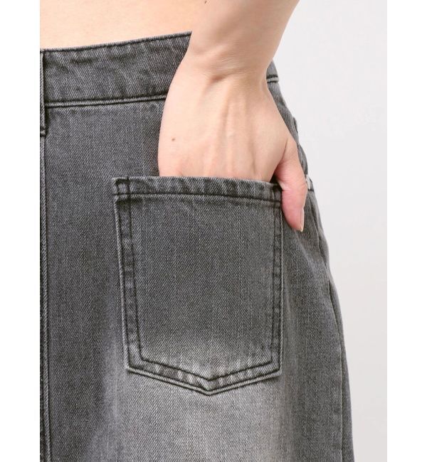 MURUA「フリンジスリットデニムスカート【セットアップ着用可】」|スカート|