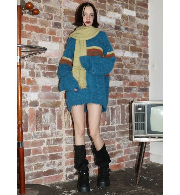 EVRIS「マフラーSETシャギーニットトップス」|ニット・セーター|