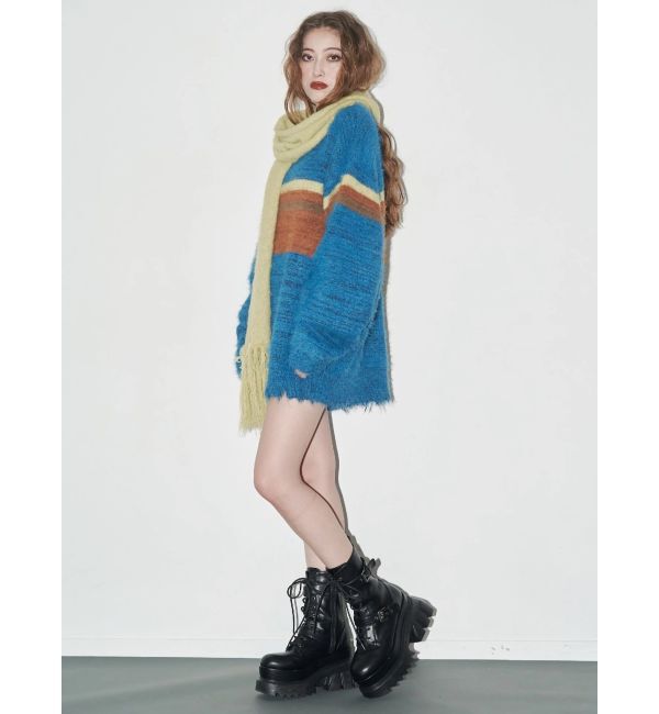 EVRIS「マフラーSETシャギーニットトップス」|ニット・セーター|