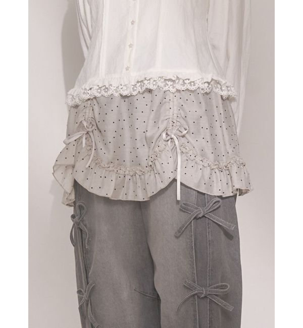 merry jenny「airy lace apron」|その他|グレー