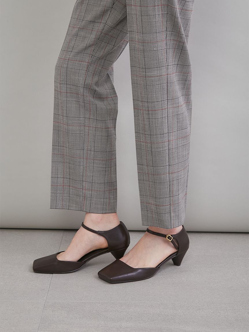 Mila Owen「後ろゴムテーパードチェックパンツ」|チノ|