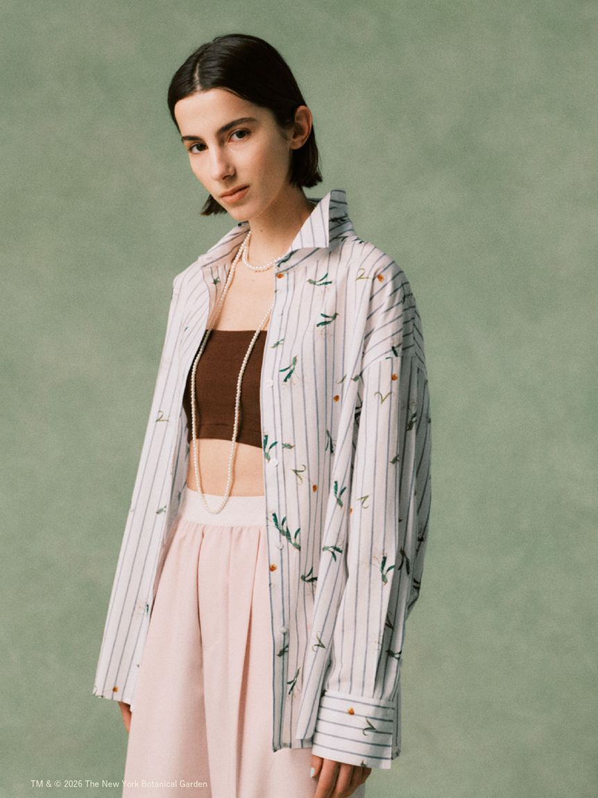 emmi atelier「emmiロゴウエストゴムテーパードパンツ」|チノ|