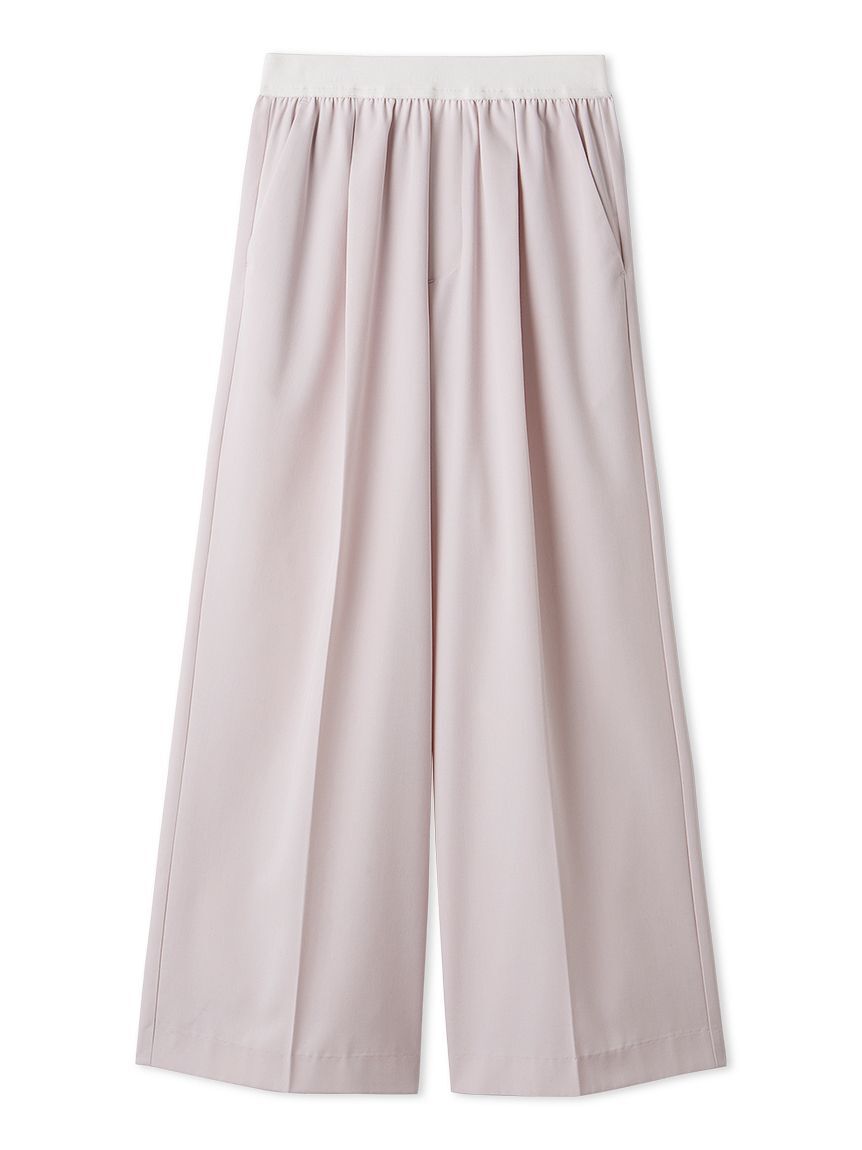 emmi atelier「emmiロゴウエストゴムテーパードパンツ」|チノ|