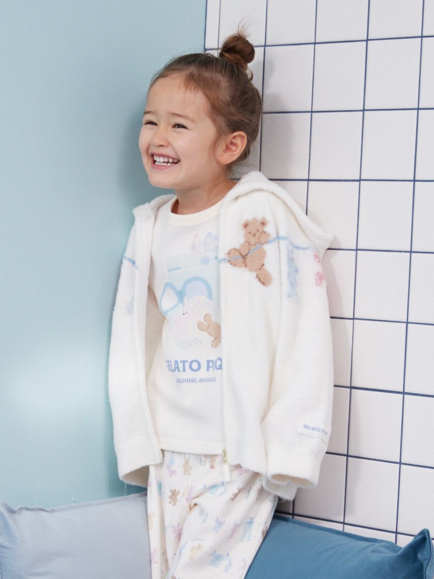 GELATO PIQUE KIDS & BABY「【KIDS】ウォッシングアニマルワンポイントロンT」|ルームウェア|
