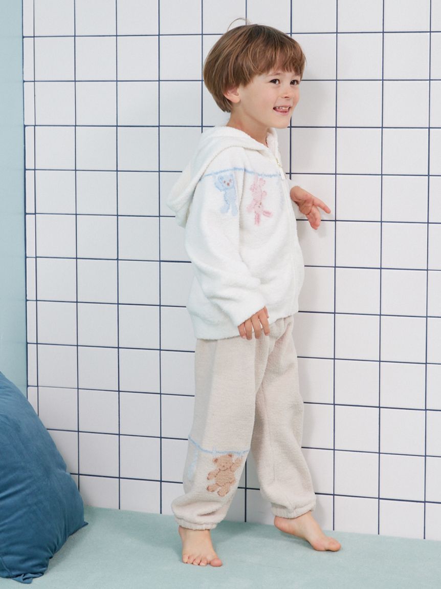 GELATO PIQUE KIDS & BABY「【KIDS】エアリーモコウォッシングアニマルジャガードロングパンツ」|ルームウェア|BEG
